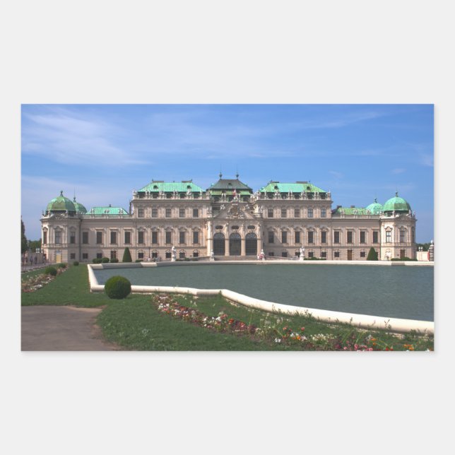 Pegatina Rectangular Oberes Belvedere (Anverso)