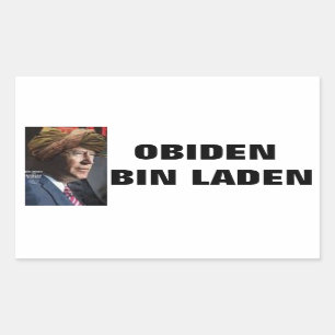 PEGATINA RECTANGULAR OBIDEN BIN LADEN STICKER