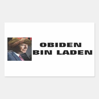 PEGATINA RECTANGULAR OBIDEN BIN LADEN STICKER