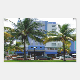 Pegatina Rectangular Ocean Drive