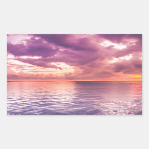 Pegatina Rectangular Ocean Sunset Inspirador