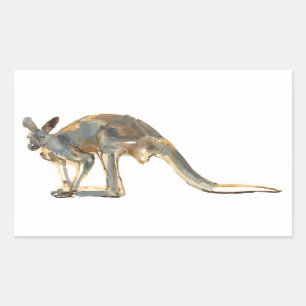 Pegatina Rectangular Ocre sacado el polvo