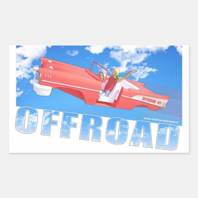 Pegatina Rectangular Offroad - 01 (Anverso)