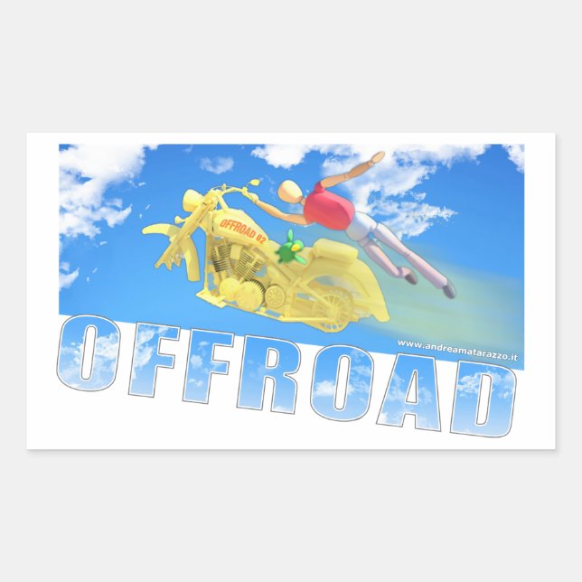 Pegatina Rectangular Offroad - 02 (Anverso)
