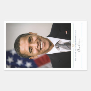 Pegatina Rectangular Oficina del Presidente Electo Barack Obama