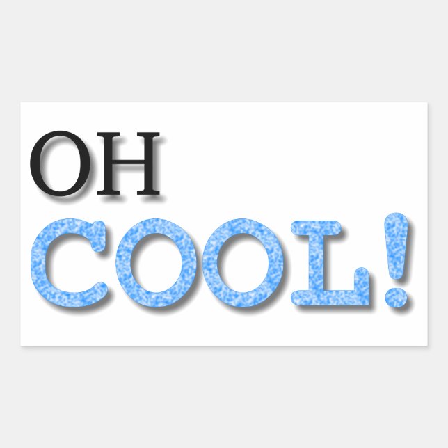 Pegatina Rectangular Oh Guay Text (Anverso)