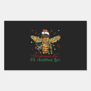 Pegatina Rectangular Oh Navidades Bee   Oh Navidades Bee