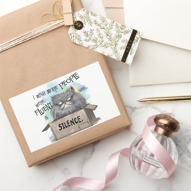 Pegatina Rectangular Ojalá más gente tuviera fluidez (Regalar)