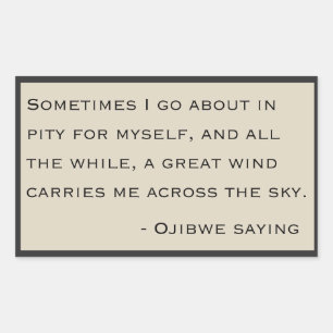 Pegatina Rectangular Ojibwe Saying