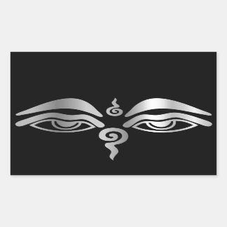 Pegatina Rectangular Ojo de Buda - Símbolo budista