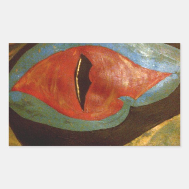 Pegatina Rectangular ojo de dragón (Anverso)