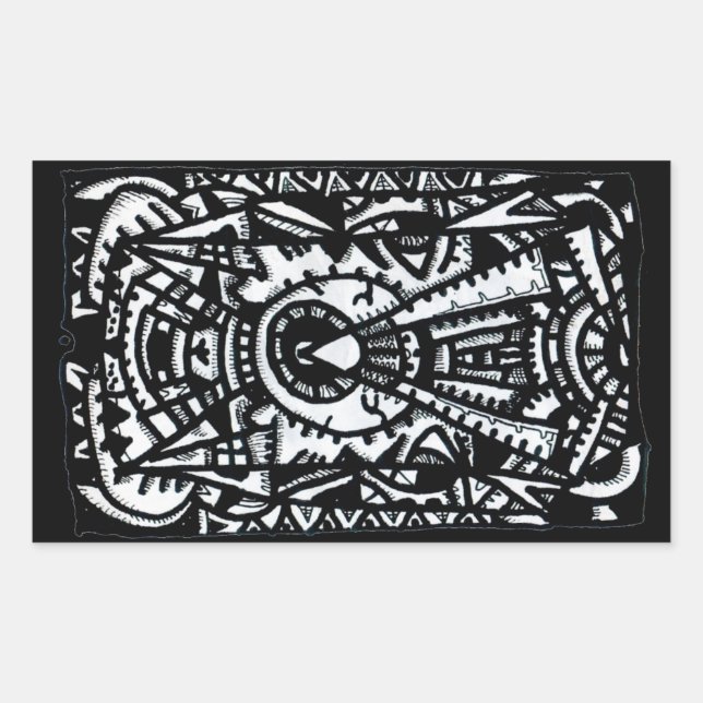 Pegatina Rectangular Ojo, por Brian Benson (Anverso)