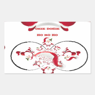 Pegatina Rectangular ¡Oki Dokie Santa!