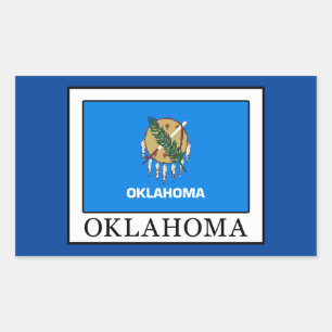 Pegatina Rectangular Oklahoma