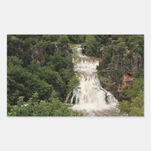 Pegatina Rectangular Oklahoma, Cascada Turner Falls,
