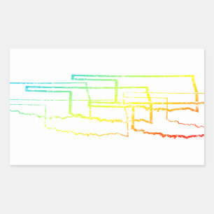 Pegatina Rectangular oklahoma chill blur