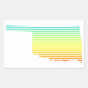 Pegatina Rectangular oklahoma chill desvanecerse