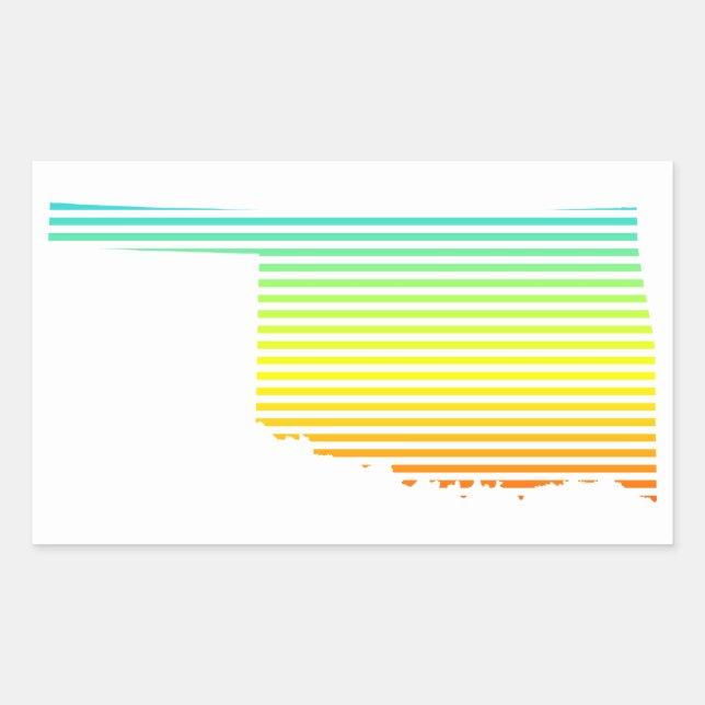 Pegatina Rectangular oklahoma chill fade (Anverso)