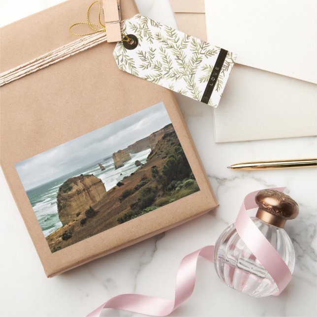 Pegatina Rectangular Olas contra el tiempo - Gran Ruta del Océano (Regalar)