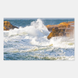 Pegatina Rectangular Olas de mar