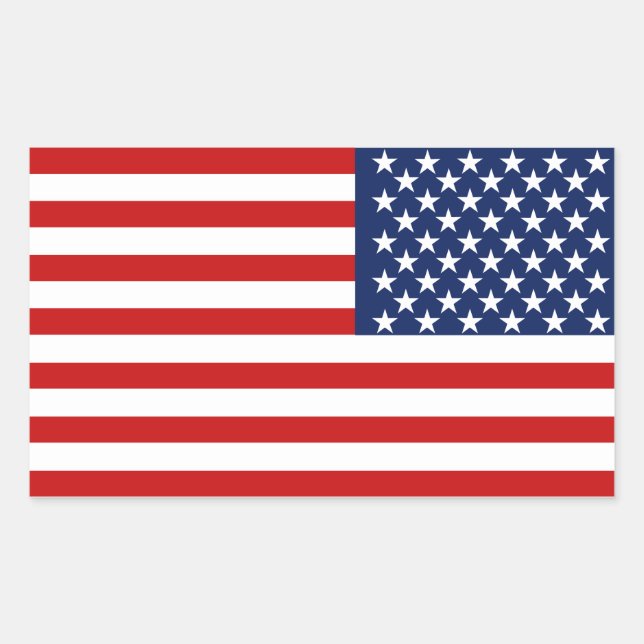 Pegatina Rectangular Old Glory  (Anverso)