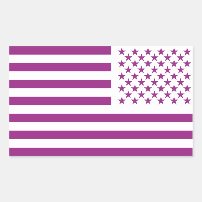 Pegatina Rectangular Old Glory Purple  (Anverso)