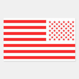 Pegatina Rectangular Old Glory Red 