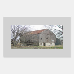 Pegatina Rectangular Old Pennsylvania Bank Barn