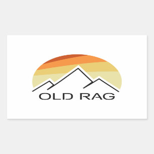 Pegatina Rectangular Old Rag Mountain Retro