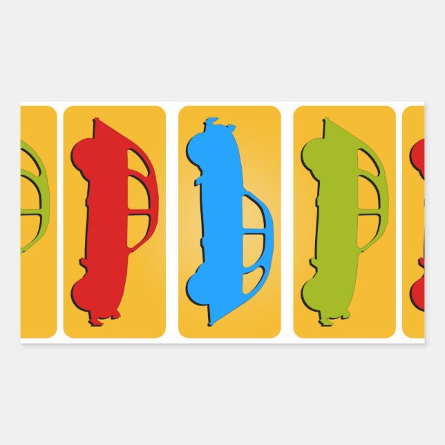 Pegatina Rectangular Oldtimer 2cv Ente Ampel (Anverso)