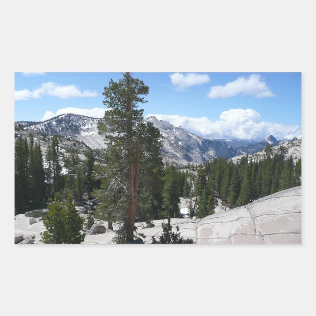 Pegatina Rectangular Olmsted Point III en el Parque Nacional Yosemite (Anverso)