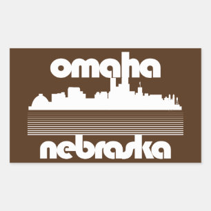 Pegatina Rectangular Omaha Nebraska