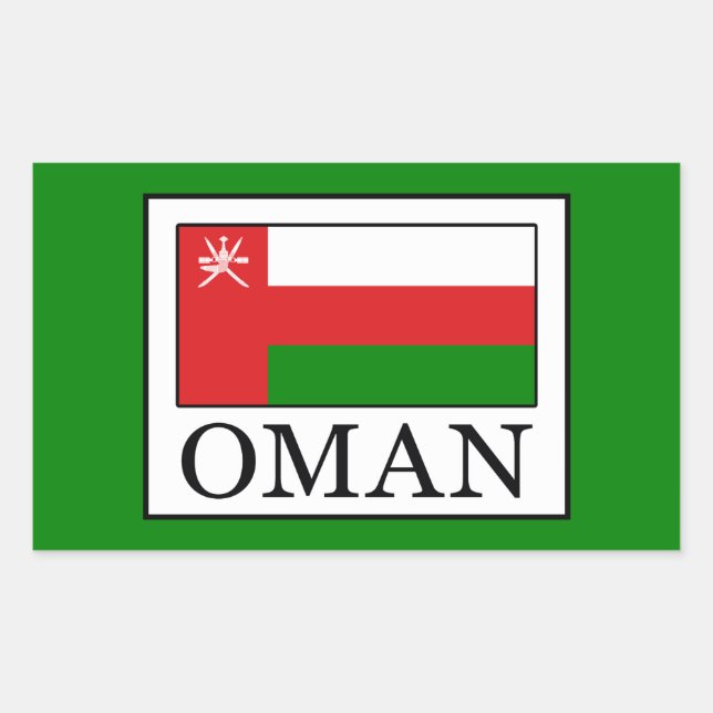 Pegatina Rectangular Oman (Anverso)