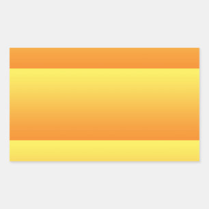 Pegatina Rectangular Ombre amarillo y Naranja