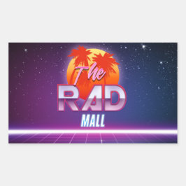 Pegatina Rectangular Onda de la alameda del Rad "pegatinas de 2" de los