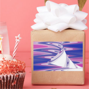 Pegatina Rectangular Ondas giratorias