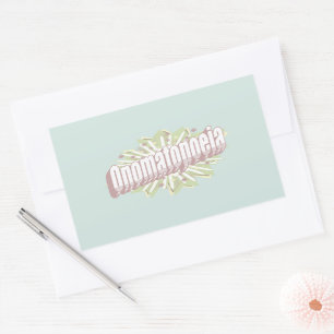 Pegatina Rectangular Onomatopoyía Explosión Idioma Inglés