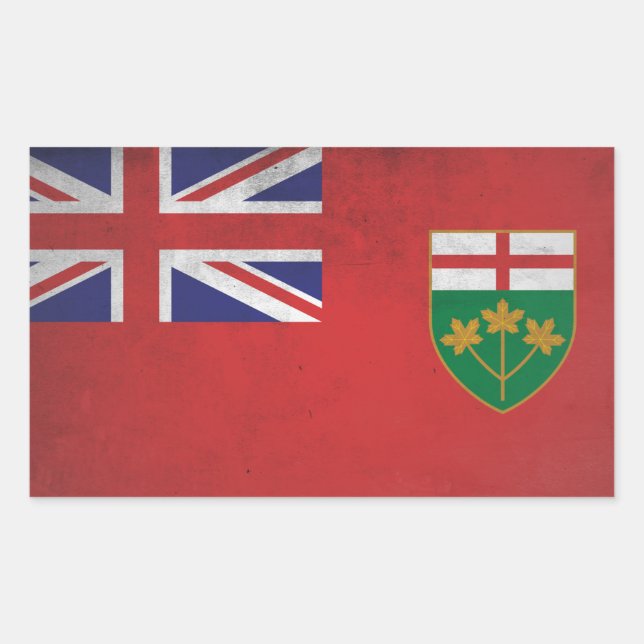Pegatina Rectangular Ontario (Anverso)