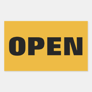 PEGATINA RECTANGULAR OPEN