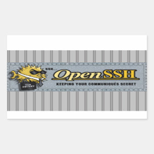Pegatina Rectangular OpenSSH - Pegatinas de sistemas