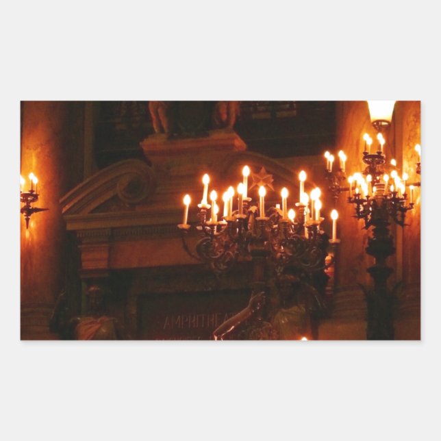 Pegatina Rectangular Ópera de París / Palacio Garnier (Anverso)