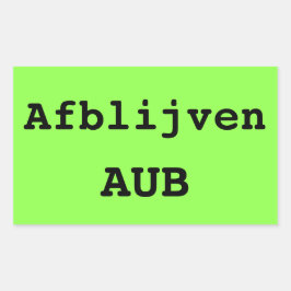 Pegatina Rectangular Opvallende koffer sticker met eigen tekst