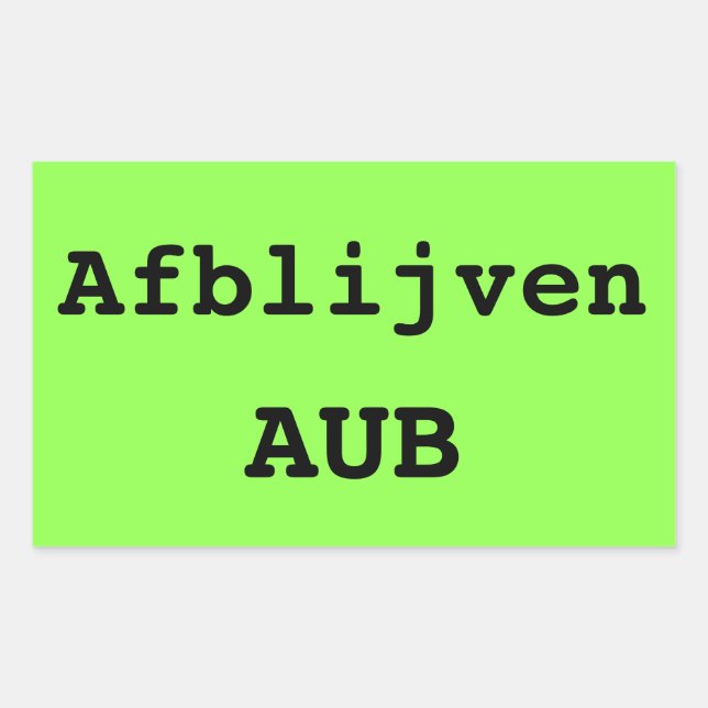 Pegatina Rectangular Opvallende koffer sticker met eigen tekst (Anverso)