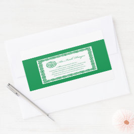 Pegatina Rectangular Oración Celta Día de San Patricio