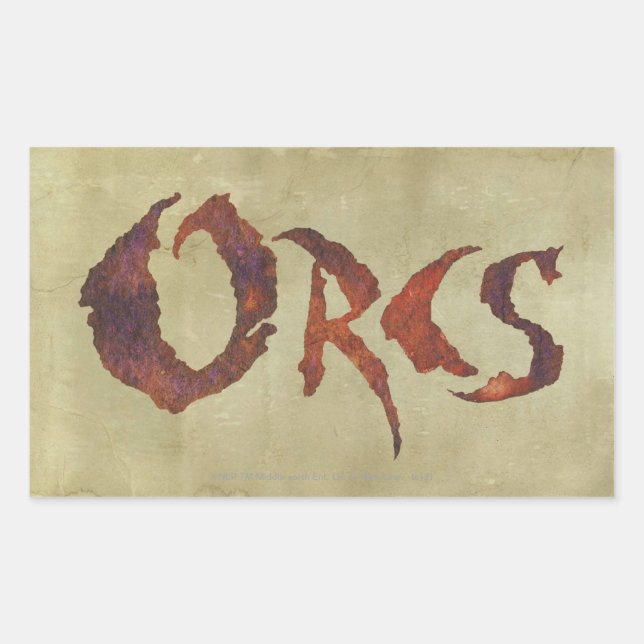 Pegatina Rectangular Orcs (Anverso)