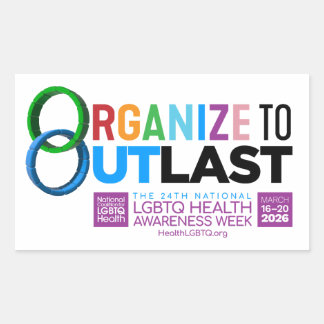 Pegatina Rectangular Organize to Outlast Sticker