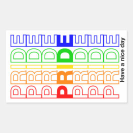 Pegatina Rectangular Orgullo