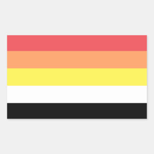 Pegatina Rectangular Orgullo Akoisexual Akoiromántico