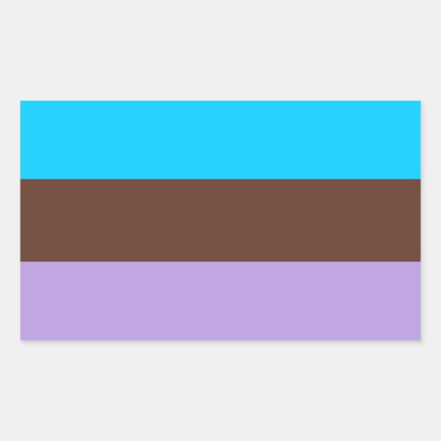 Pegatina Rectangular Orgullo Androsexual (Anverso)