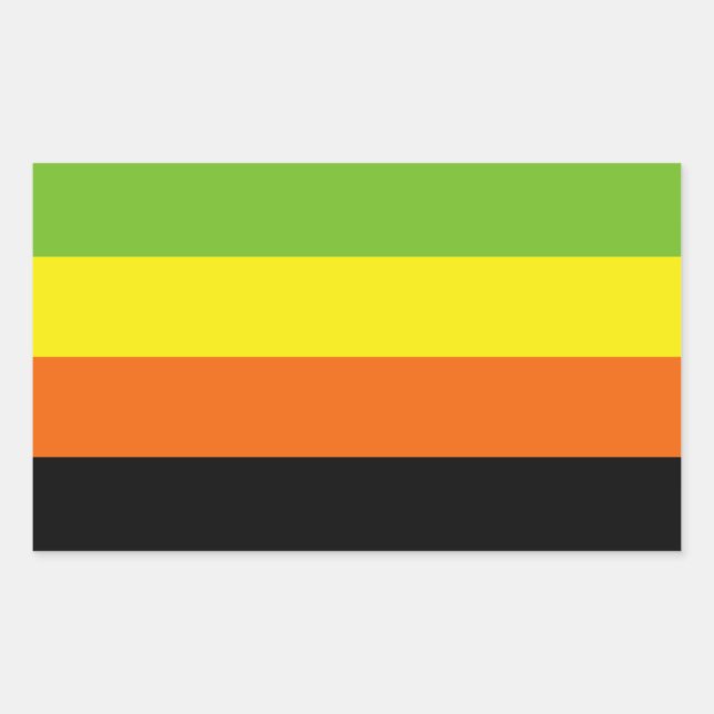 Pegatina Rectangular Orgullo Aromántico (Anverso)